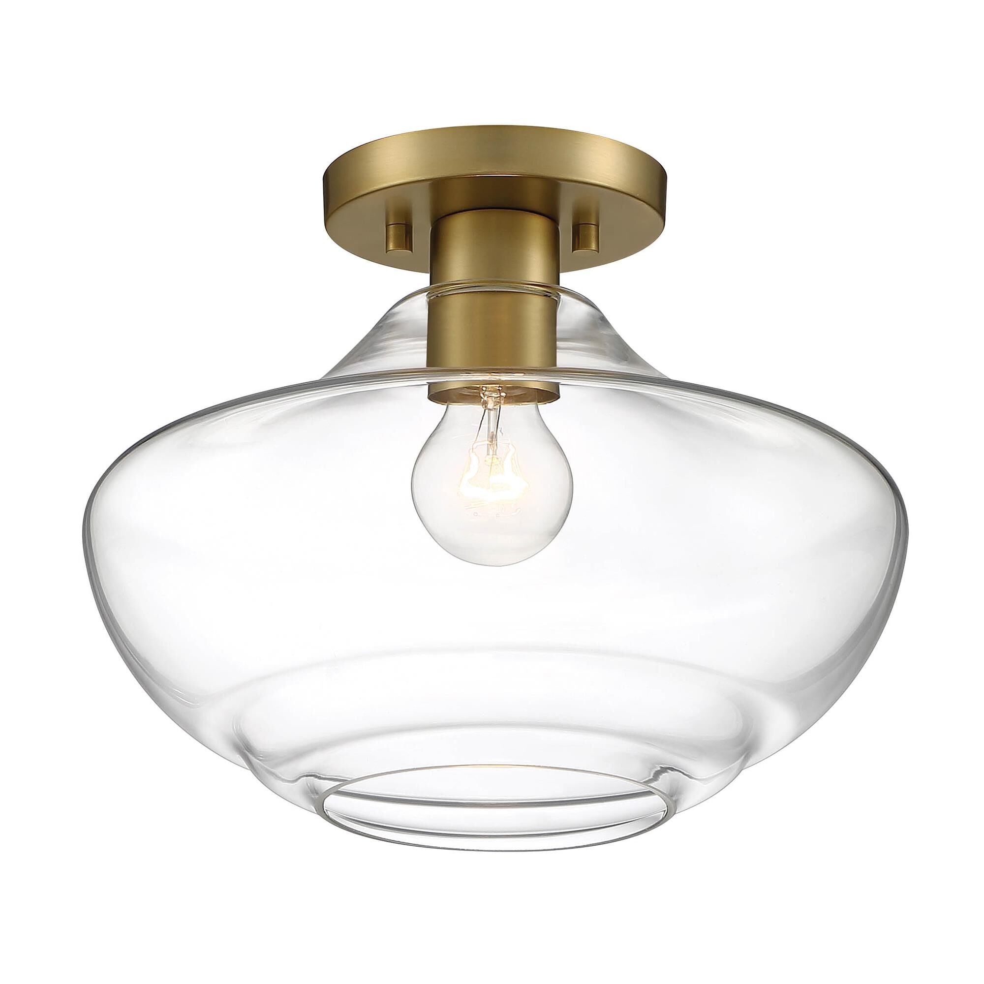 Designers Fountain Emma 12 Inch 1 Light Semi Flush Mount Emma - D249M-SF-BG - Transitional