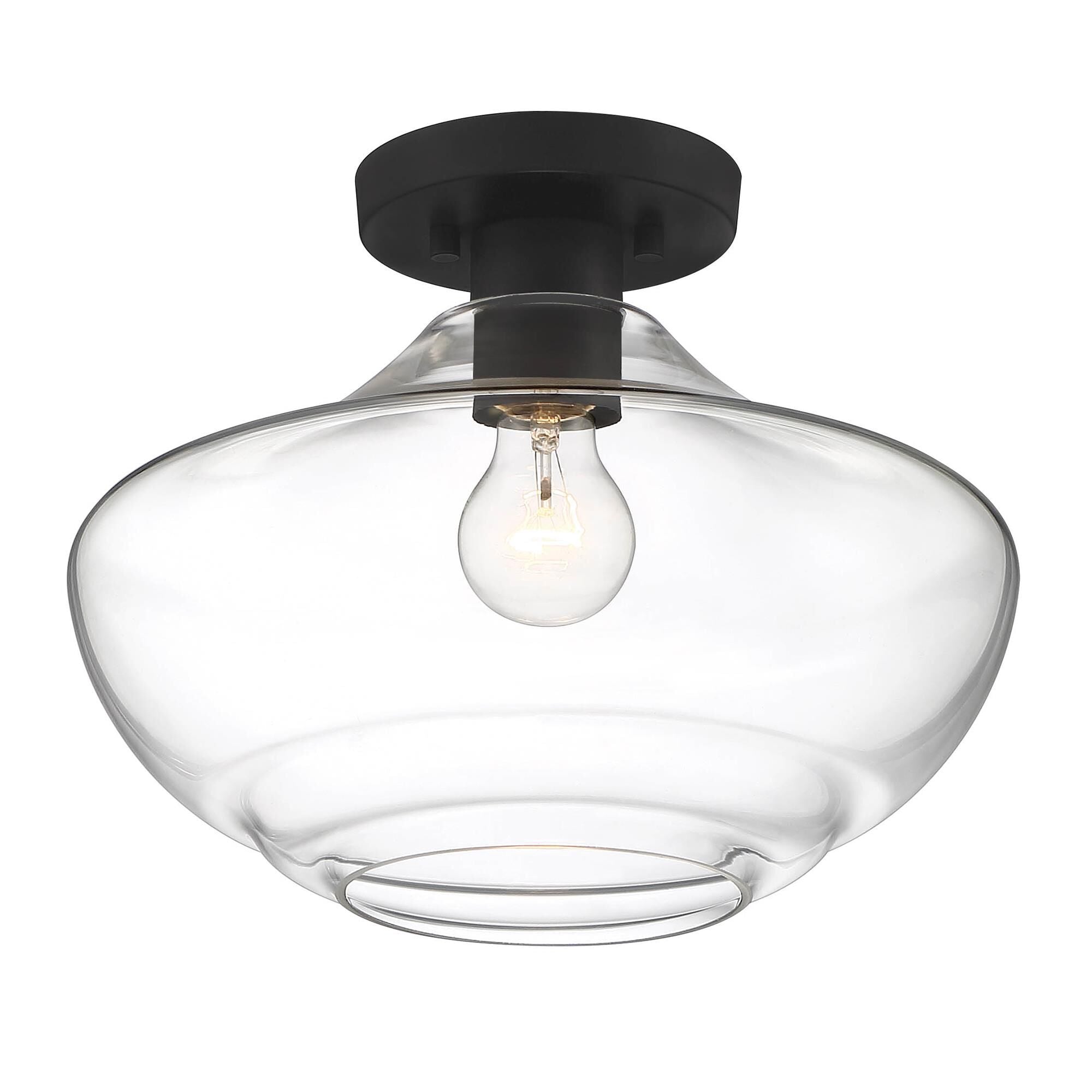 Designers Fountain Emma 12 Inch 1 Light Semi Flush Mount Emma - D249M-SF-MB - Transitional