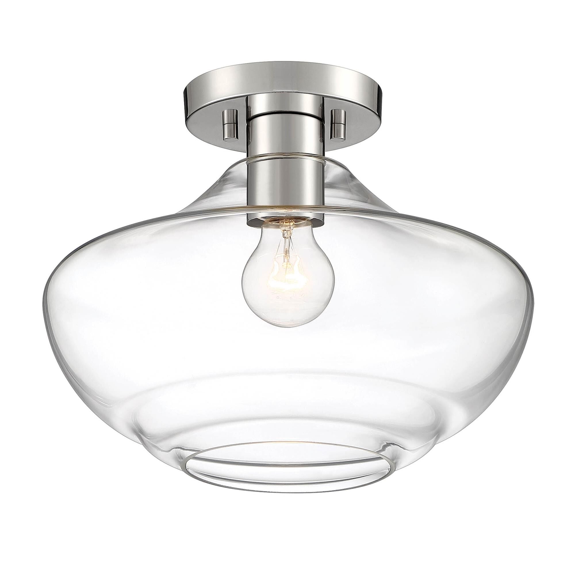Designers Fountain Emma 12 Inch 1 Light Semi Flush Mount Emma - D249M-SF-PN - Transitional