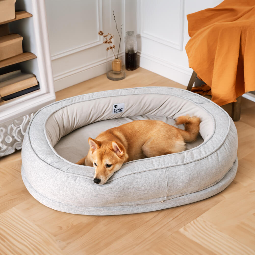 Dog Bed - Donut, Grey - XL