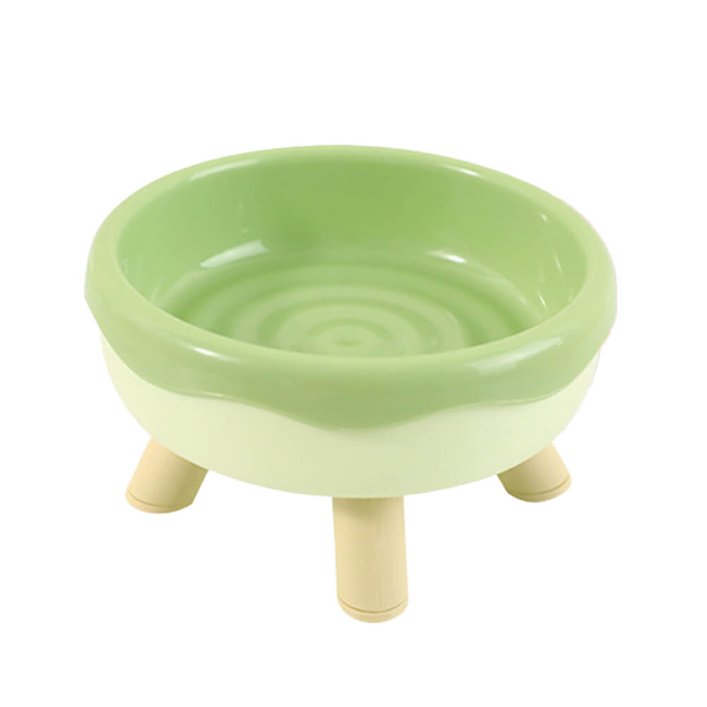 Donut Elevated Neck Guard Pet Bowl, Green