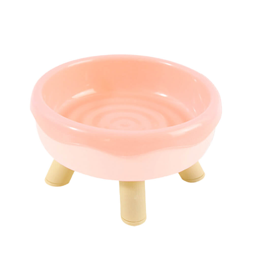 Donut Elevated Neck Guard Pet Bowl, Pink