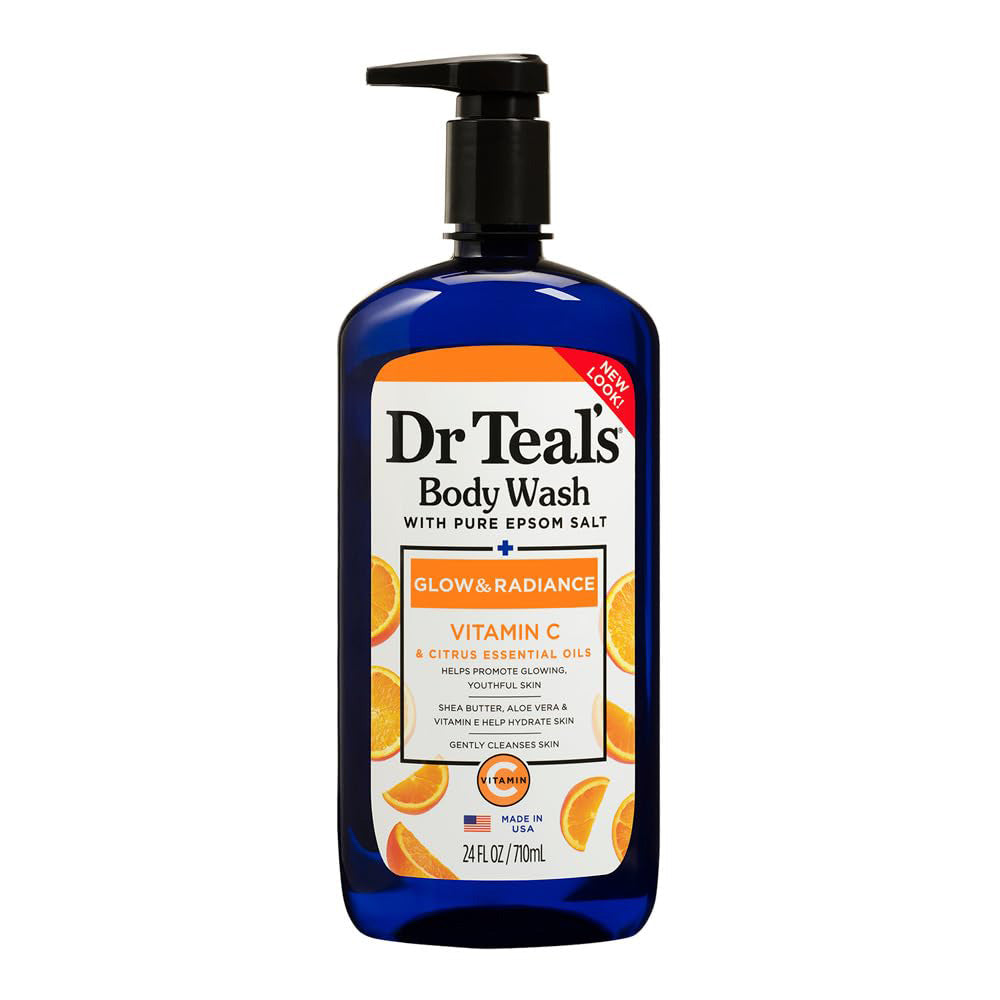 Body Wash With Pure Epsom Salt - Glow & Radiance With Vitamin C & Citrus Essential Oils