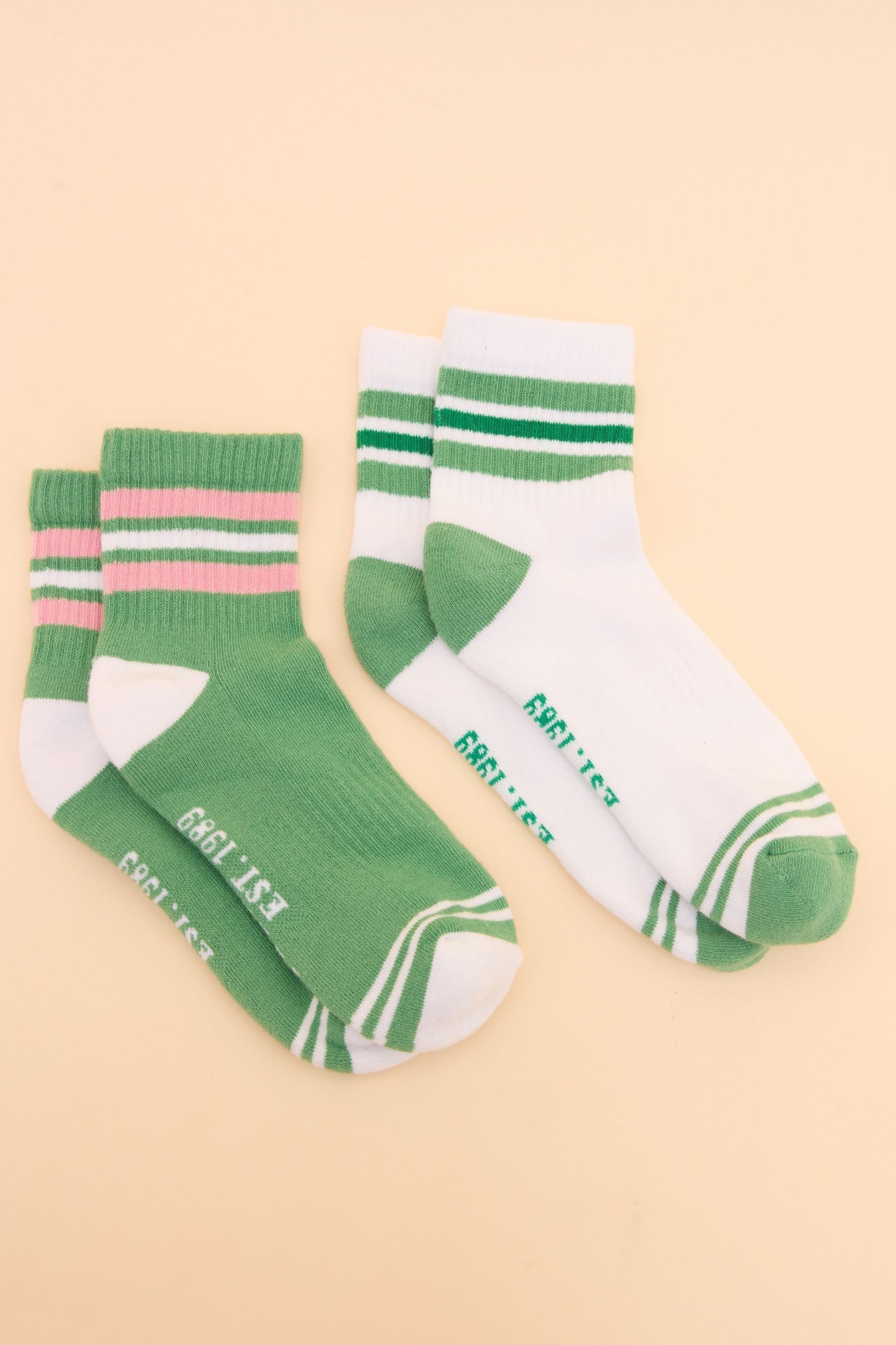 Joules - Women's Volley Green Pack of Two Tennis Socks