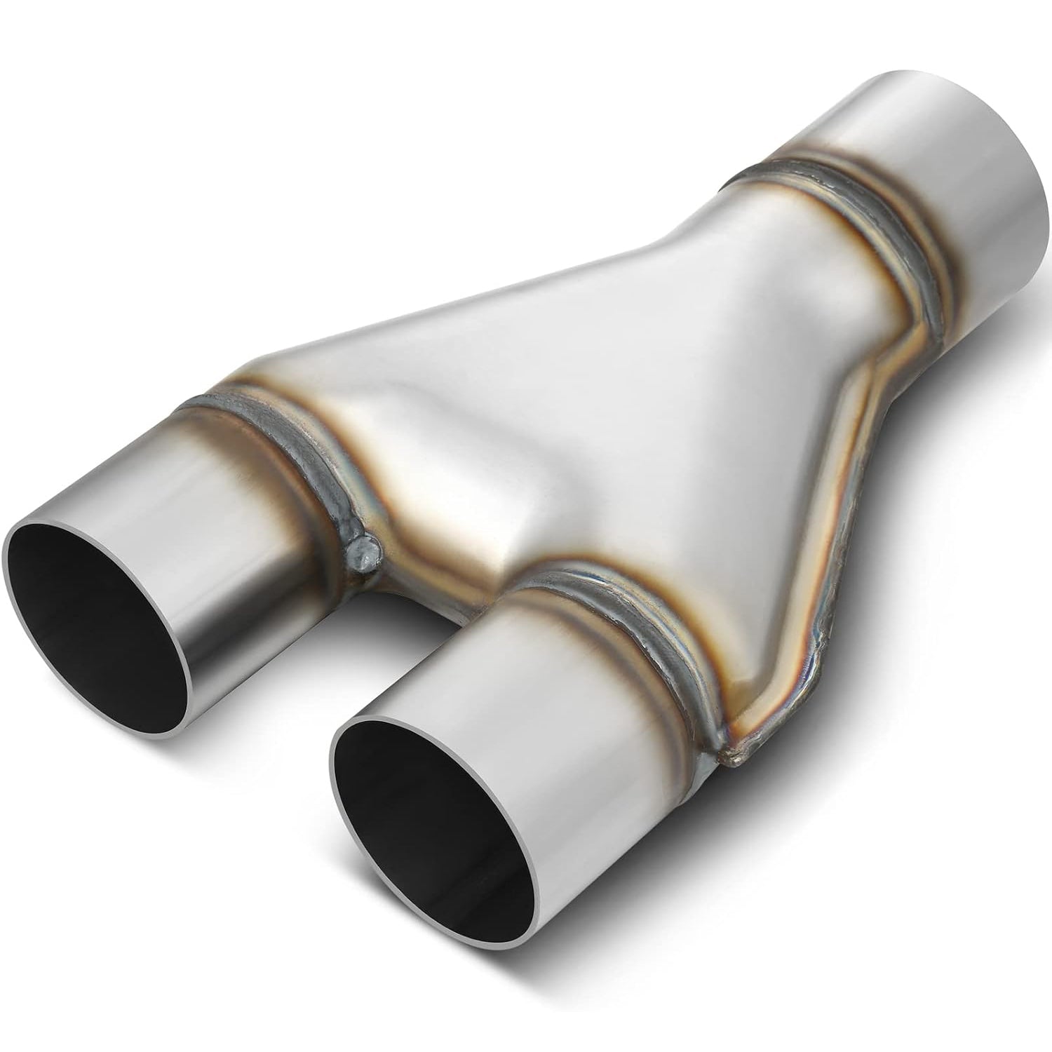 YITAMOTOR Stainless Steel 2.5 Inch Exhaust Y Pipe, 2.5" Single to 2.25" Dual Exhaust Adapter Connector, 10" Overall Length