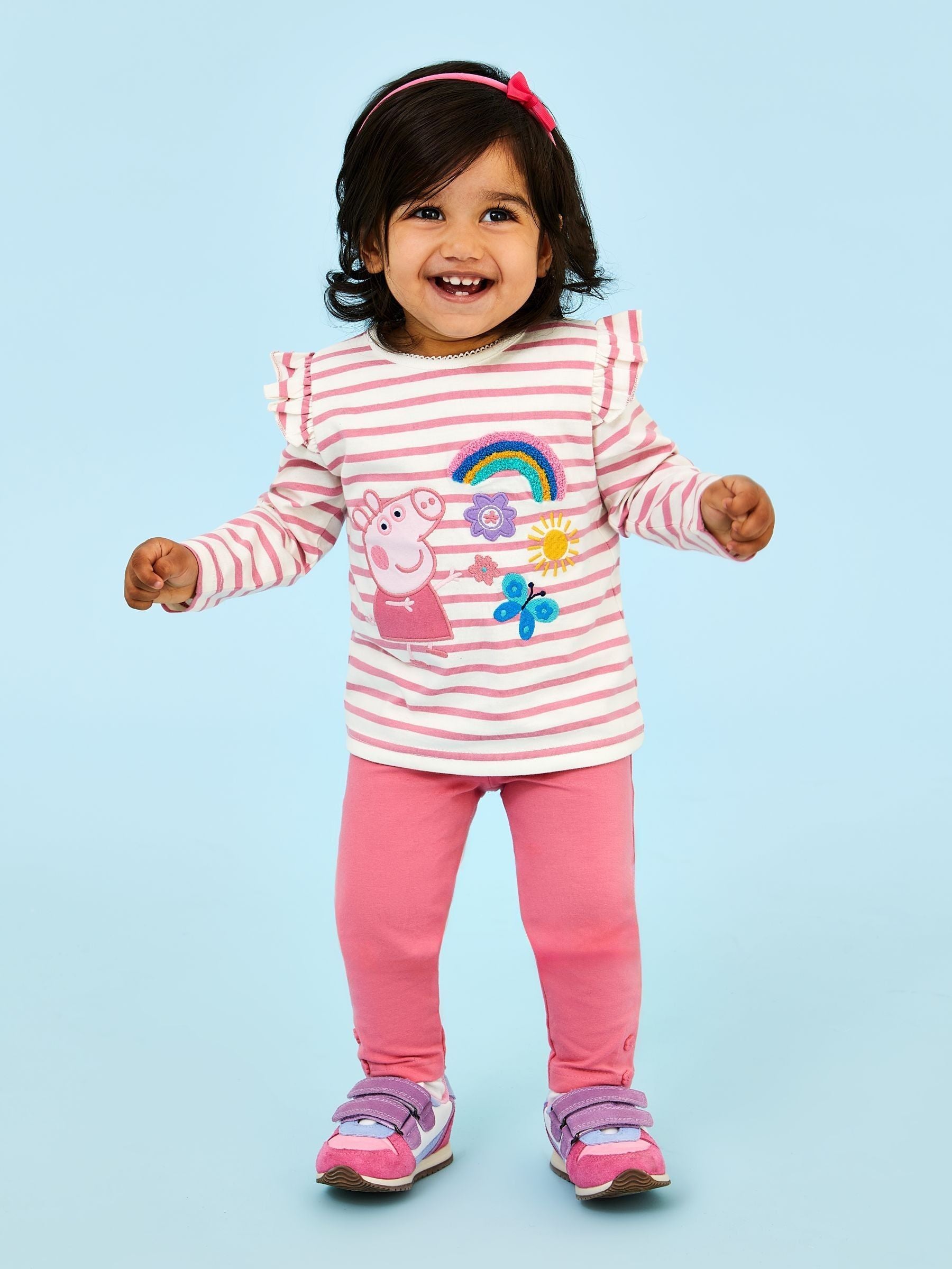 Pink Peppa Pig Appliqué Top & Leggings Set 0-3 Mths