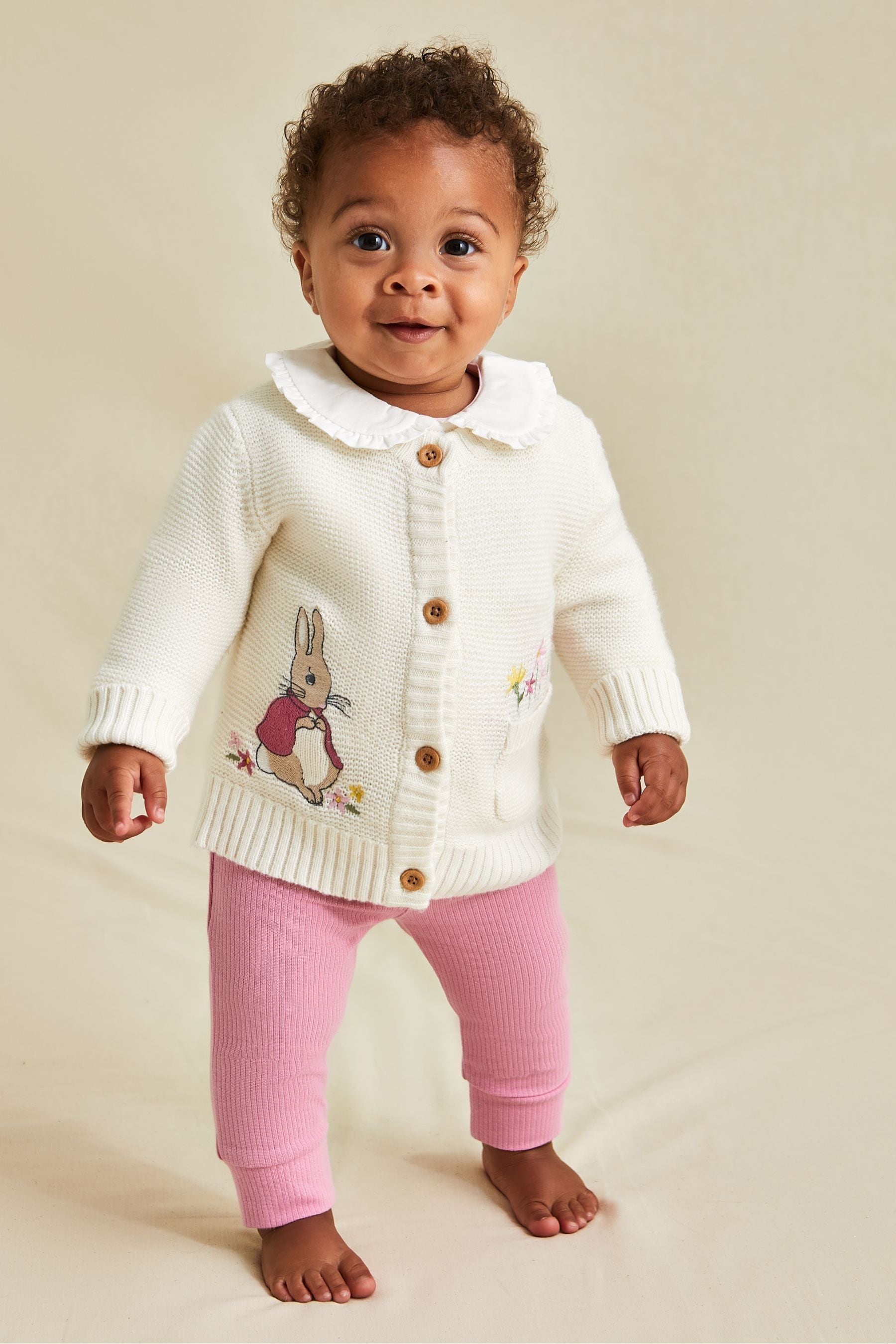 Cream Peter Rabbit Appliqué Cardigan 0-3 Mths Matron Inn