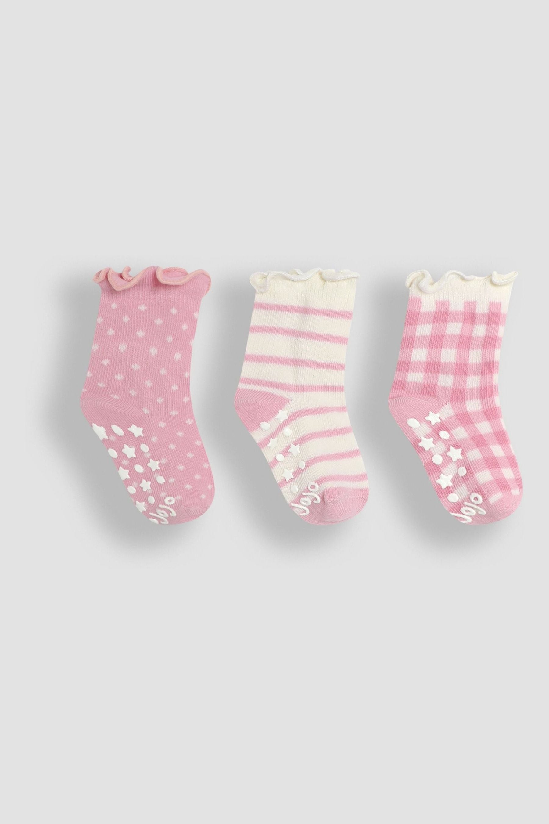 Pink Cotton Frill Socks 3 Pack 4-6 Yrs