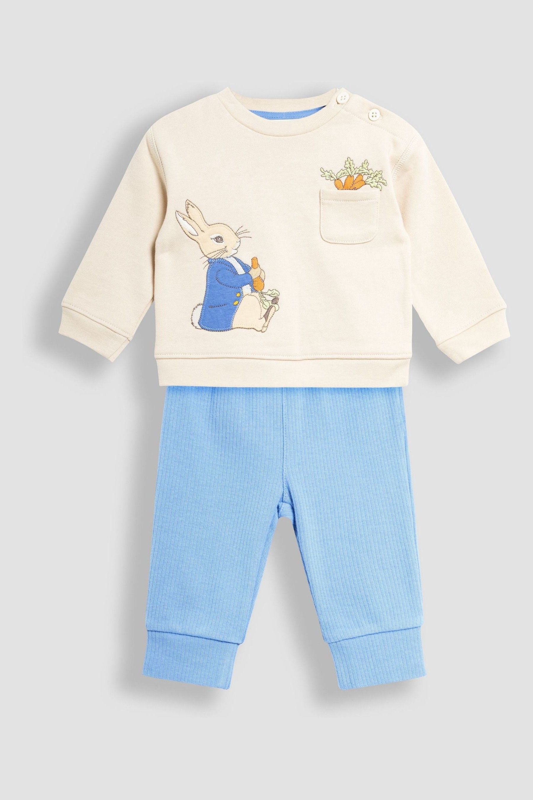 Cream Peter Rabbit Sweatshirt And Cosy Trousers Set 6-12 Mths Matron Inn