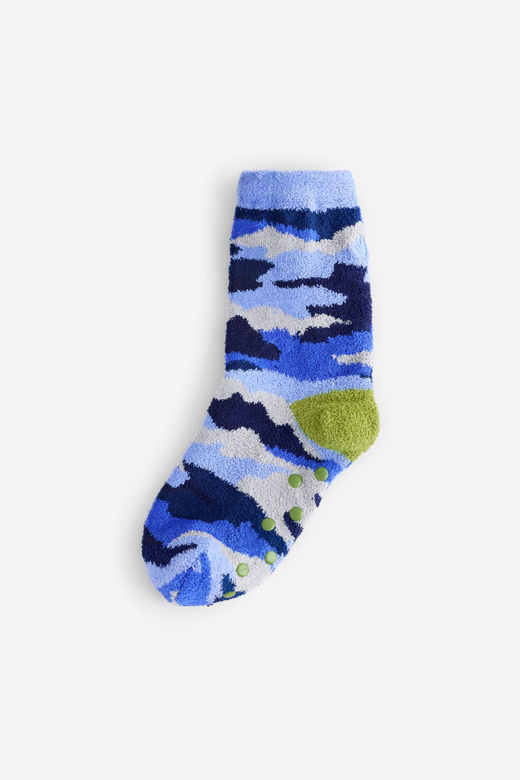Fat Face - Blue Camo Fluffy Socks