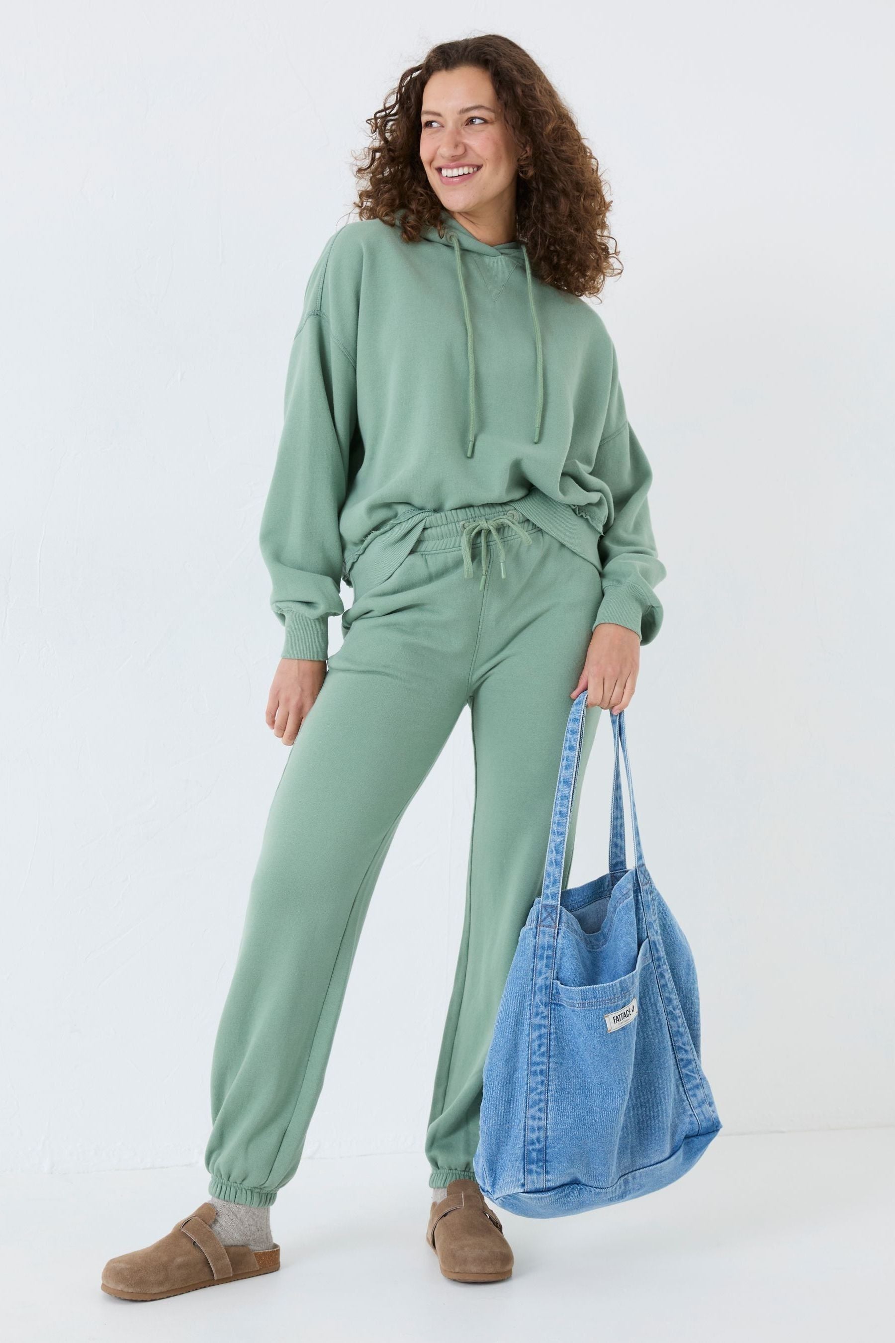 Fat Face - Green 100% Cotton Lexi Hoodie