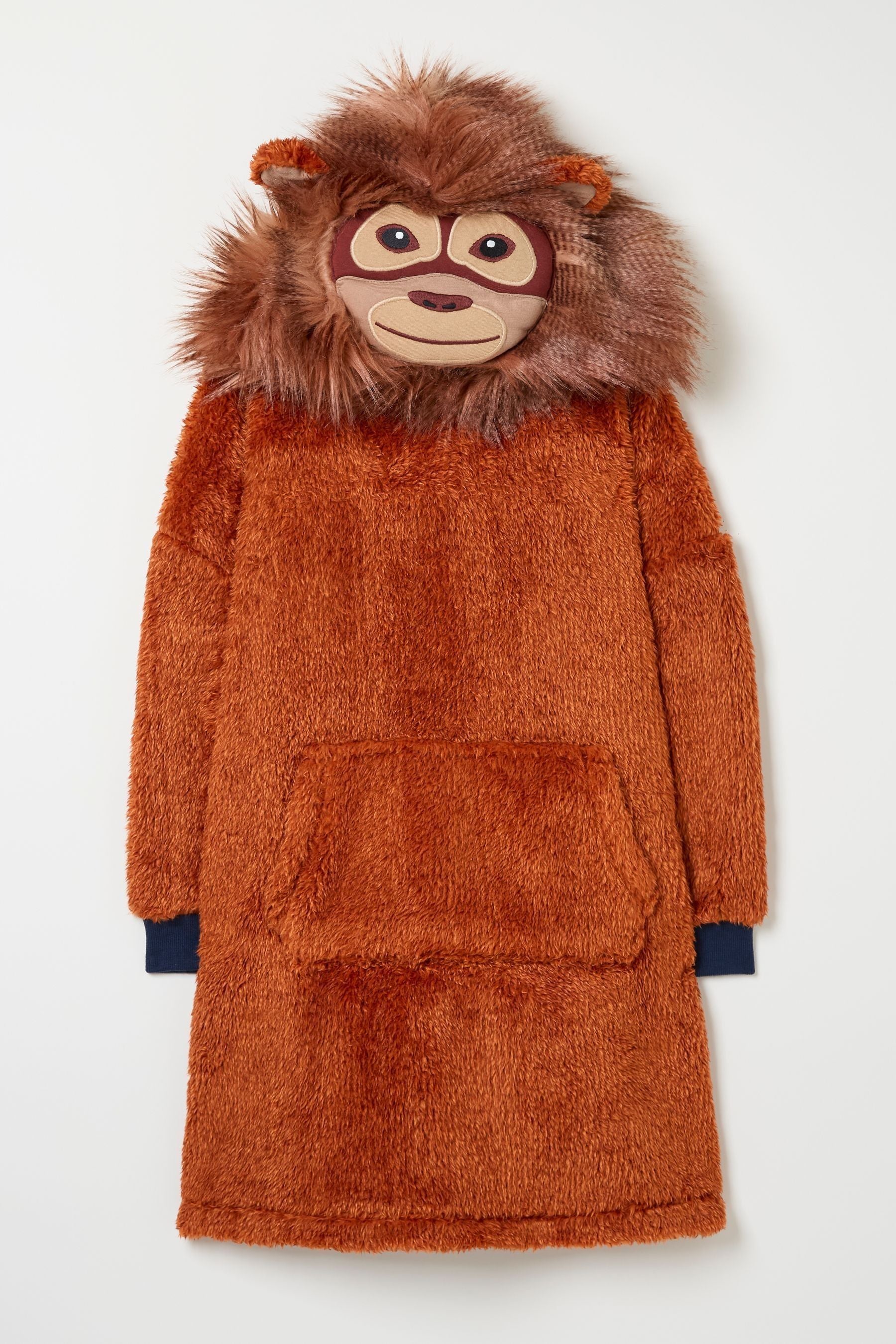 Fat Face - Chestnut Brown Oversized Orangutan Hoodie