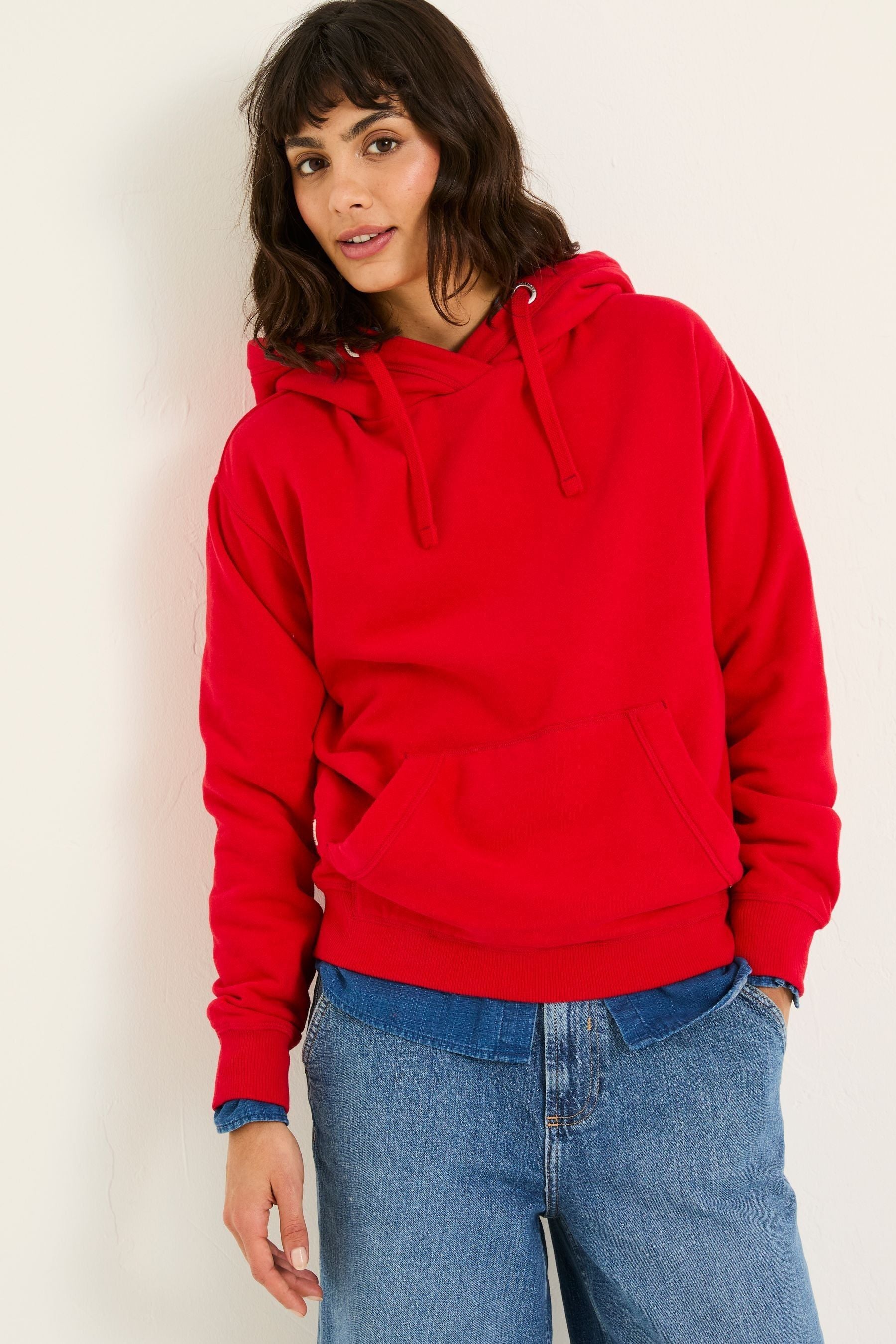 Fat Face - Izzy Bright Red Overhead Hoodie