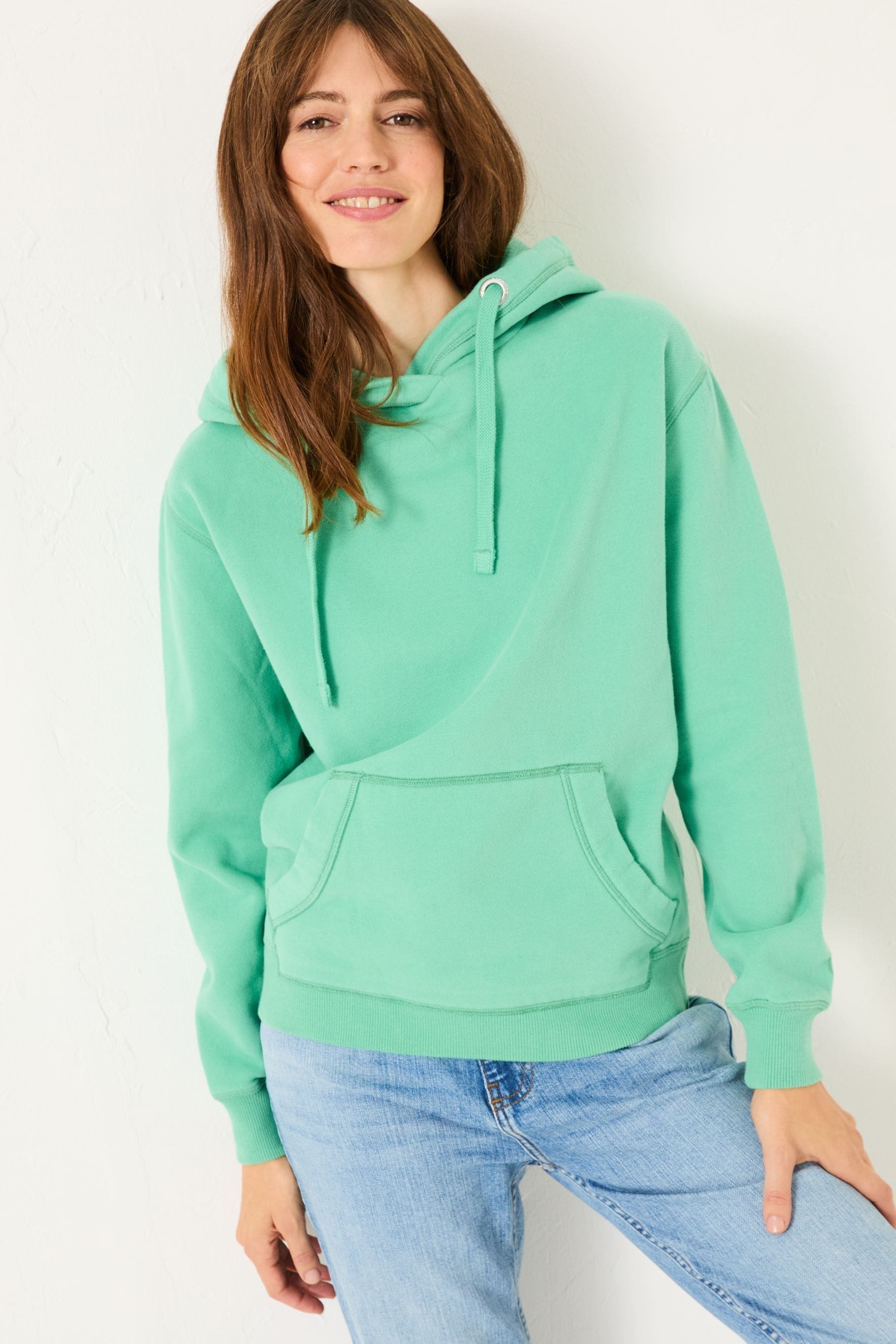 Fat Face - Izzy Jade Green Overhead Hoodie