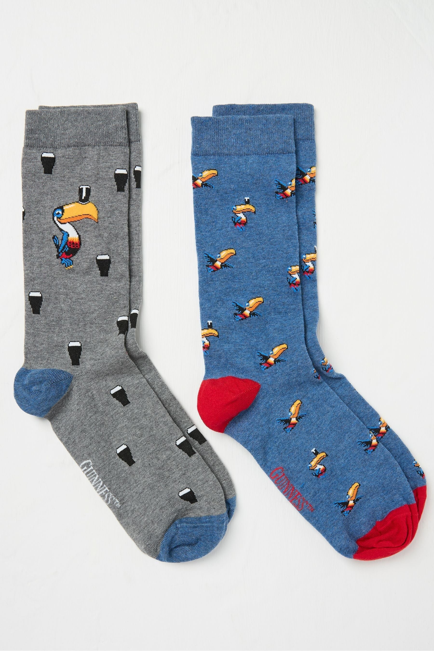 Fat Face - Multi Guinness 100% Cotton Socks 2 Pack in a Box