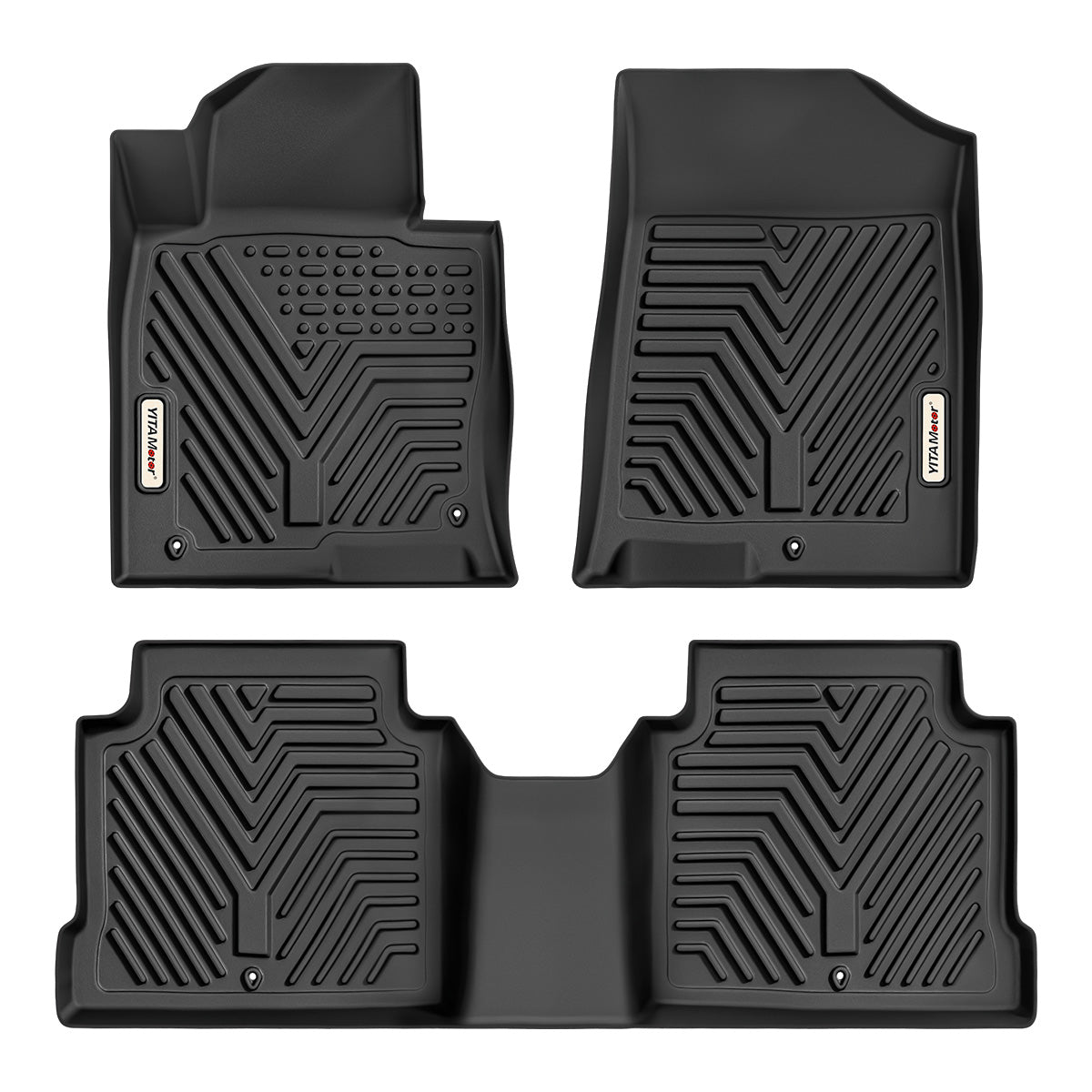 YITAMOTOR® Floor Mats for 2016-2020 Kia Optima, 2015-2019 Hyundai Sonata, 1st & 2nd Row All Weather Protection