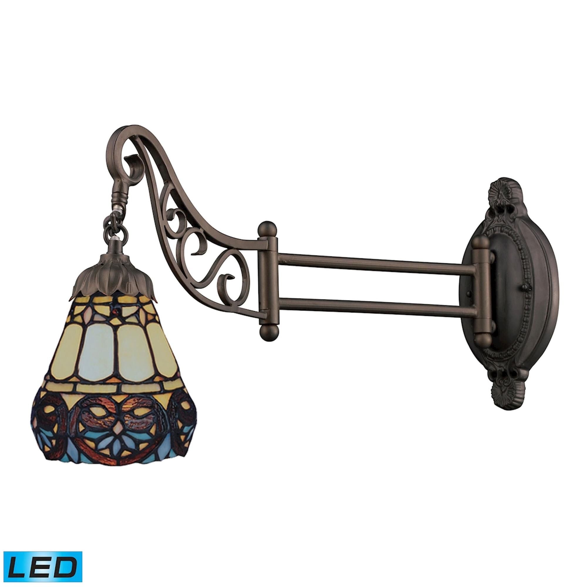 ELK Lighting Mix And Match Wall Swing Lamp Mix And Match - 079-TB-21-LED - Tiffany Glass