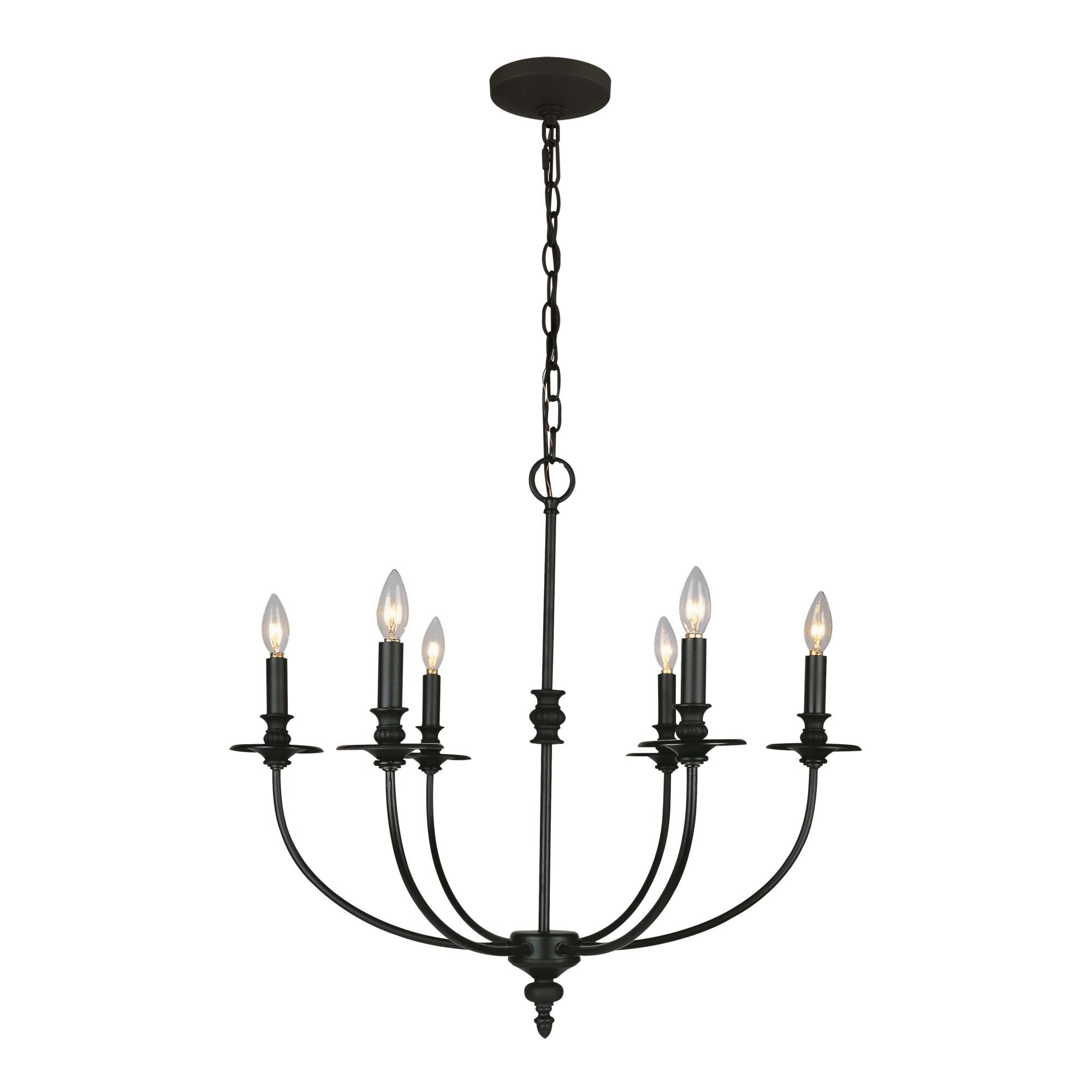 ELK Lighting Hartford 25 Inch 6 Light Chandelier Hartford - 286-OB - Early American