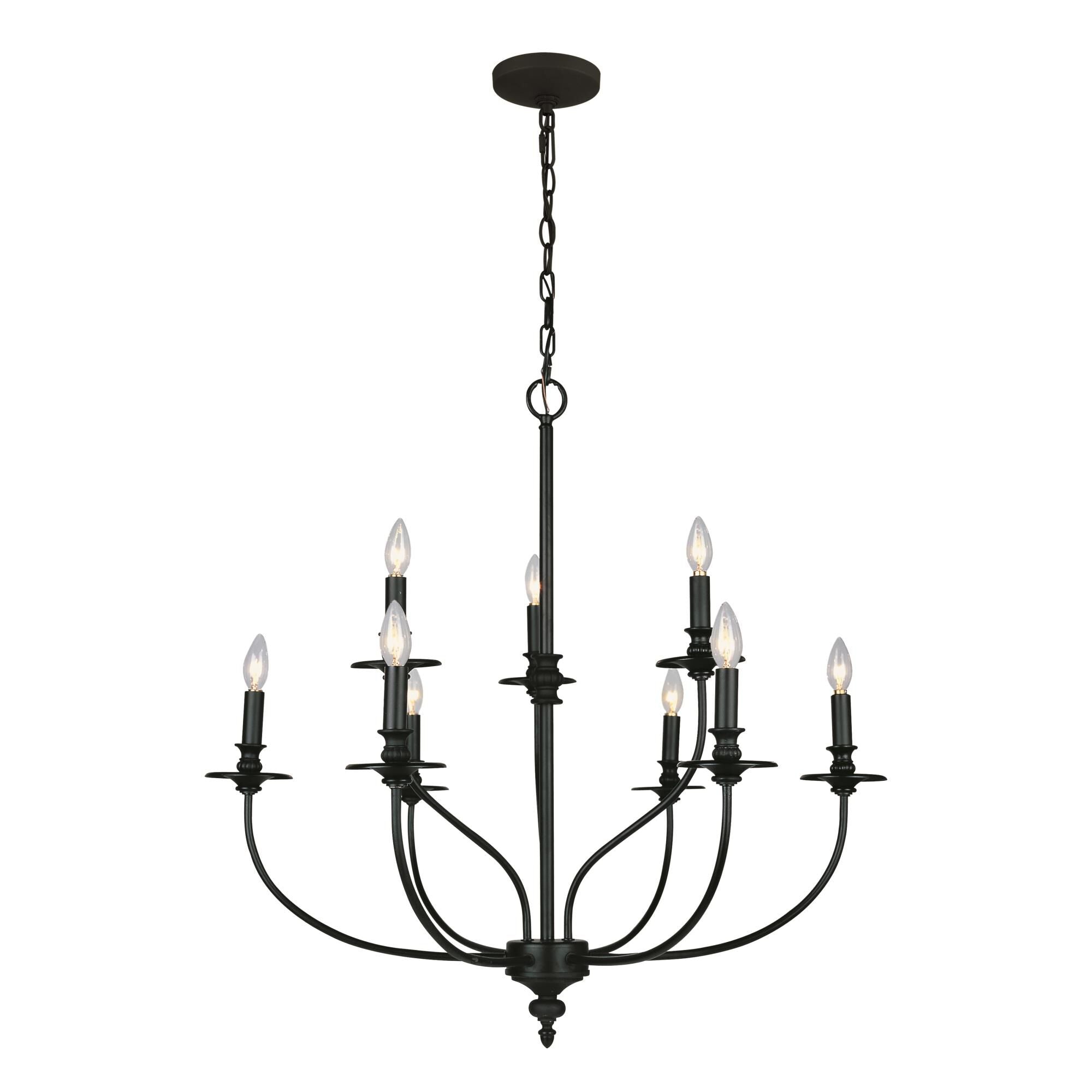 ELK Lighting Hartford 29 Inch 9 Light Chandelier Hartford - 289-OB - Early American