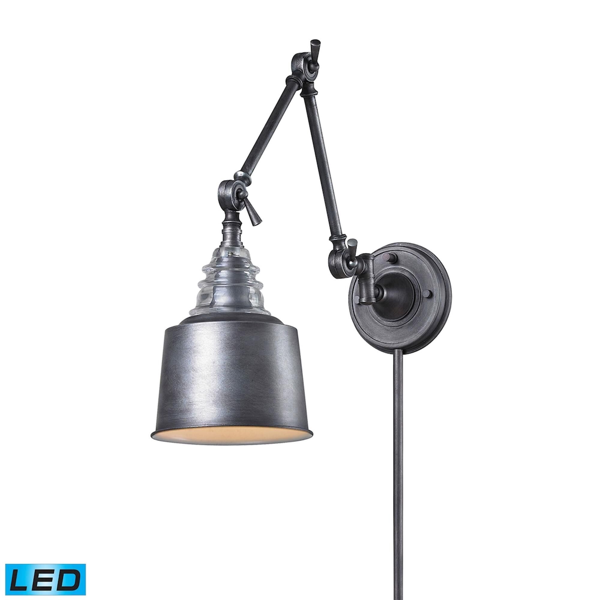 ELK Lighting Insulator Glass Wall Swing Lamp Insulator Glass - 66825-1-LED - Industrial