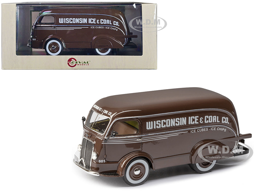 1938 International D-300 Delivery Van Brown "Wisconsin Ice &amp; Coal Co. - Ice Cubes-Ice Chips" Limited Edition to 125 pieces Worldwide 1-43 Model C