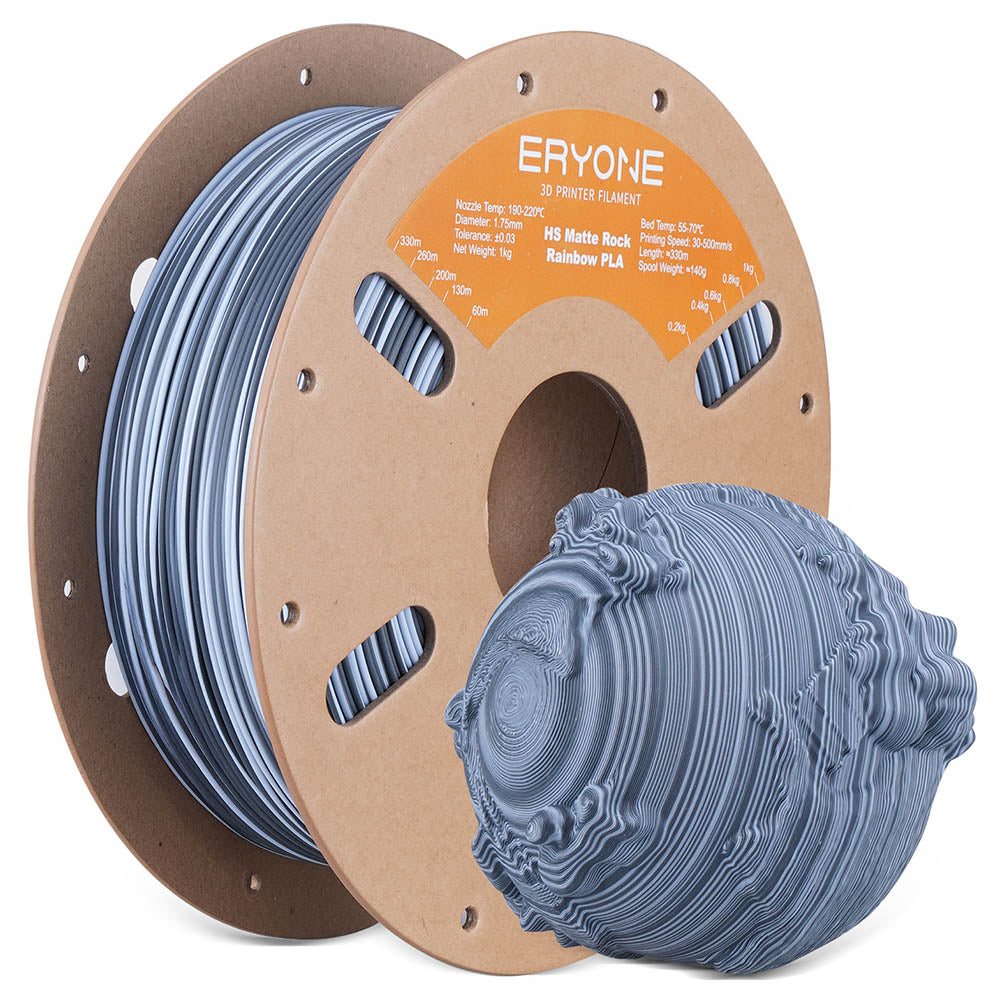 Filament PLA mat torsadé haute vitesse ERYONE 1 kg - Salt Flat Veins