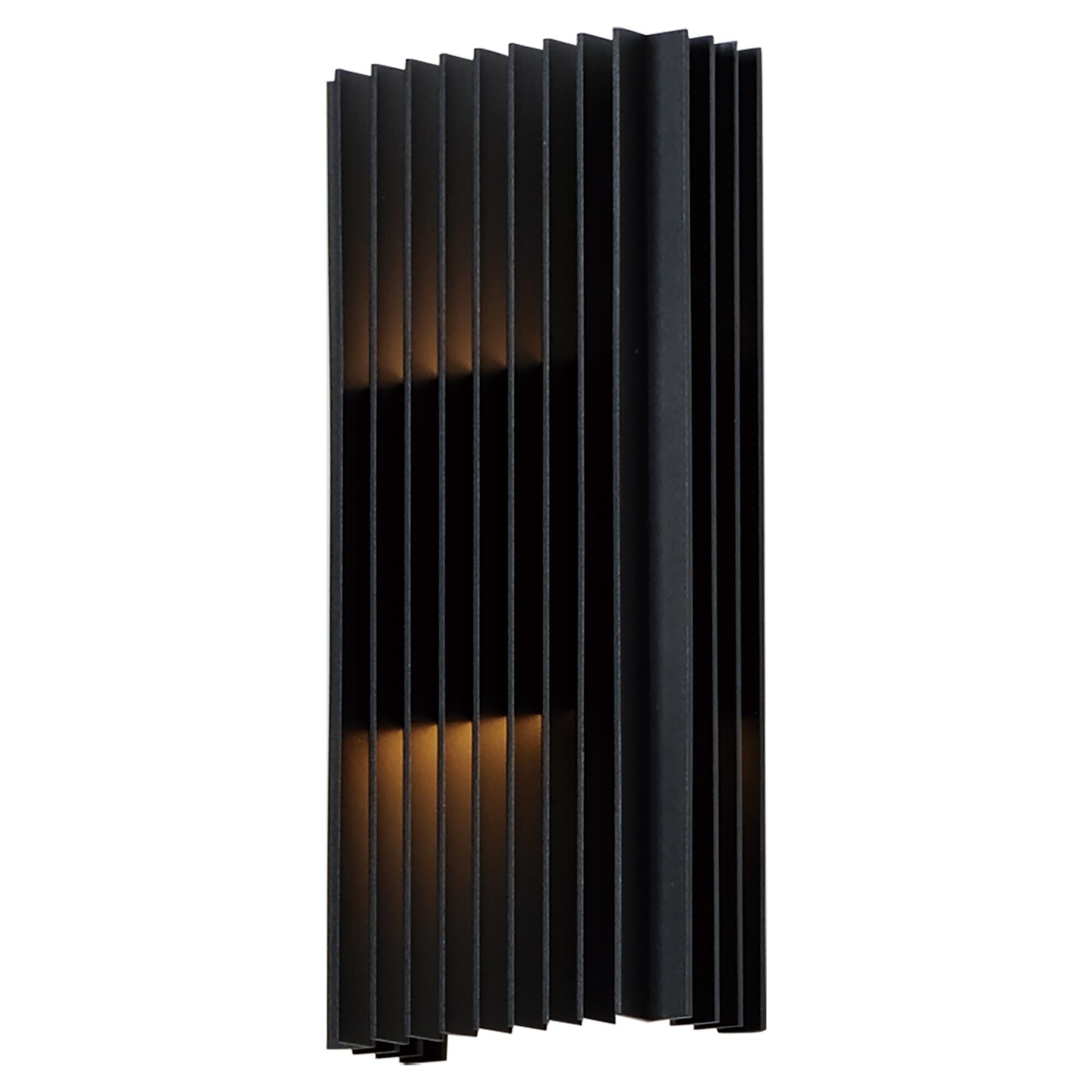 ET2 Lighting Rampart 14 Inch Tall 2 Light LED Outdoor Wall Light Rampart - E30116-BK