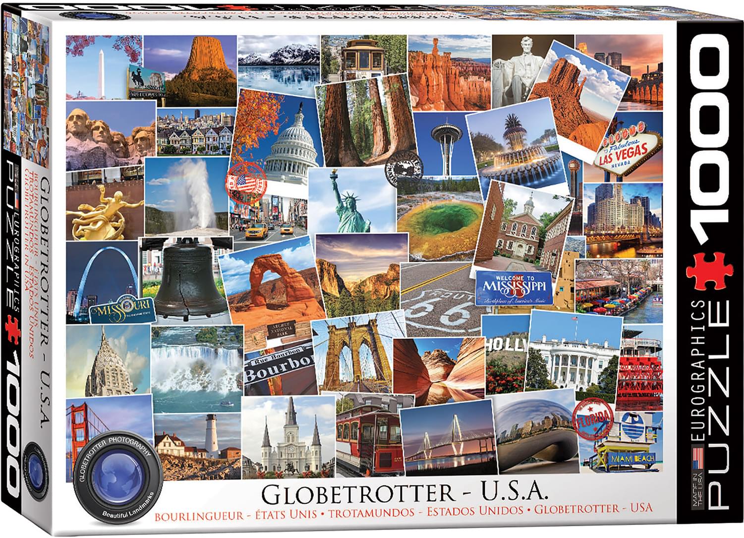 Globetrotter USA 1000 Piece Jigsaw Puzzle