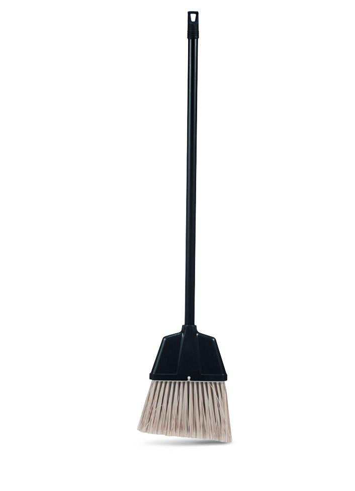 Lobby Broom, Plastic, Natural-Black, 38", Each