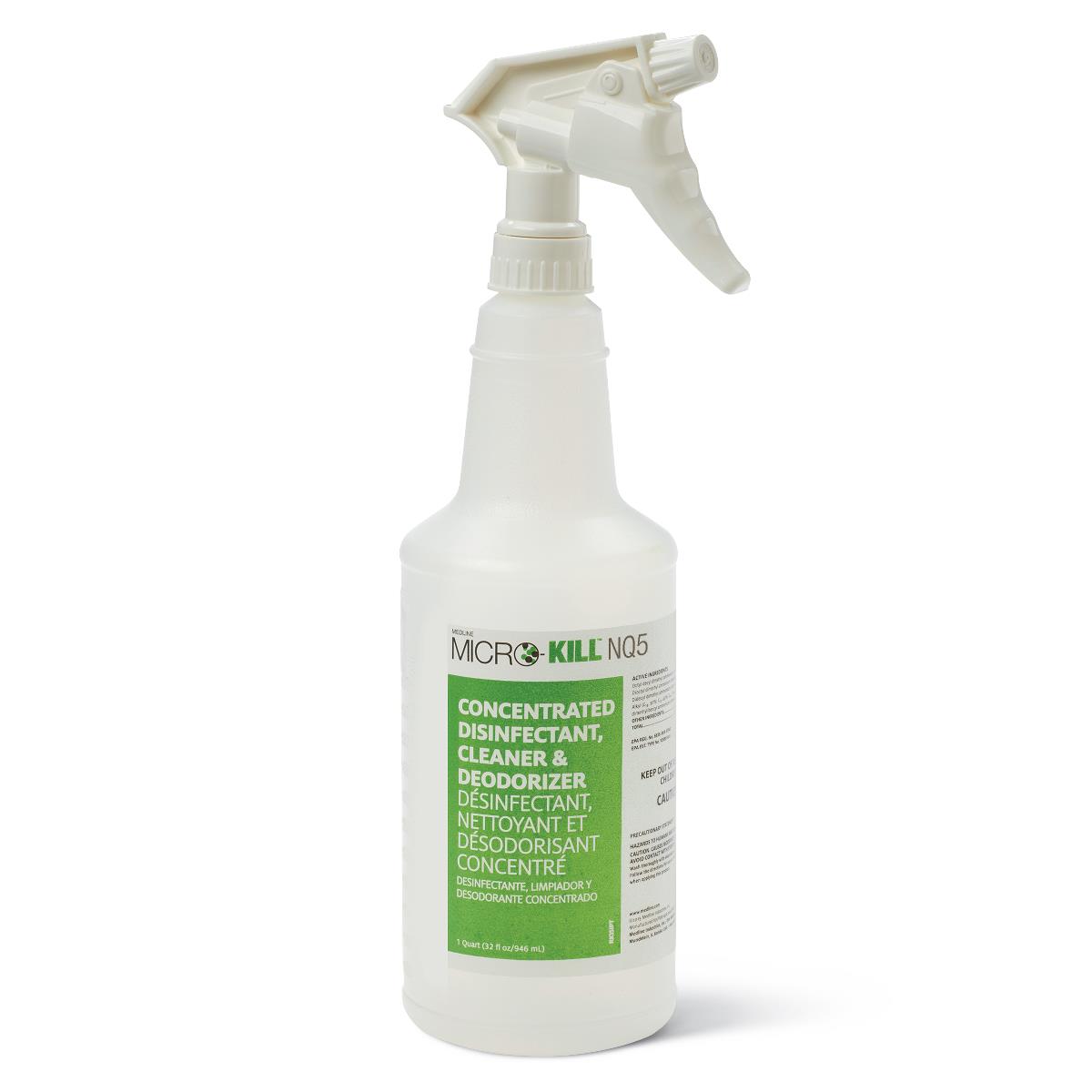 5 Minute Micro-Kill NQ5 Quaternary Disinfectant, Empty Bottle, Case of 6