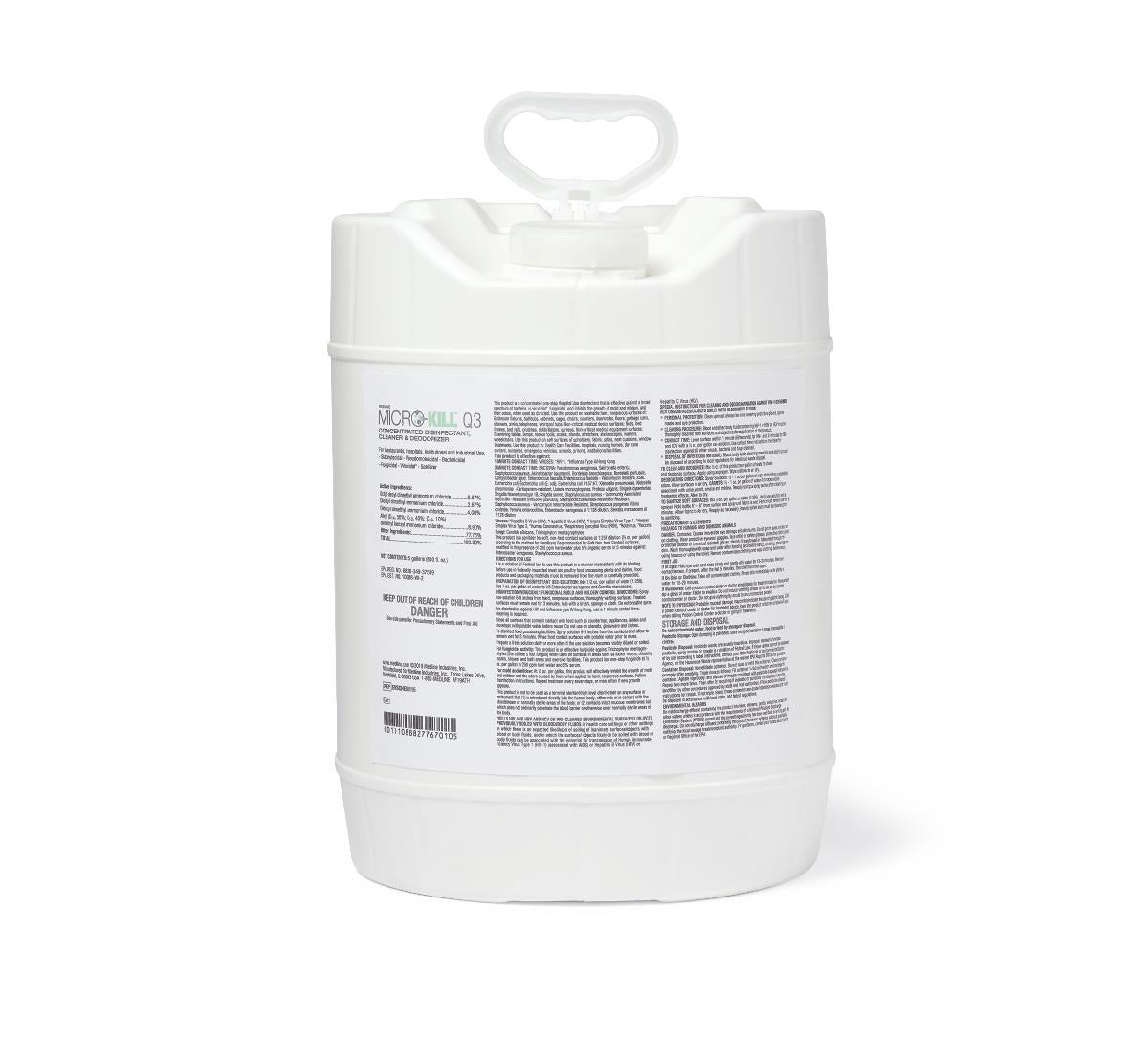 3 Minute Micro-Kill Q3 Quaternary Disinfectant, 5 Gal. Bucket, Each