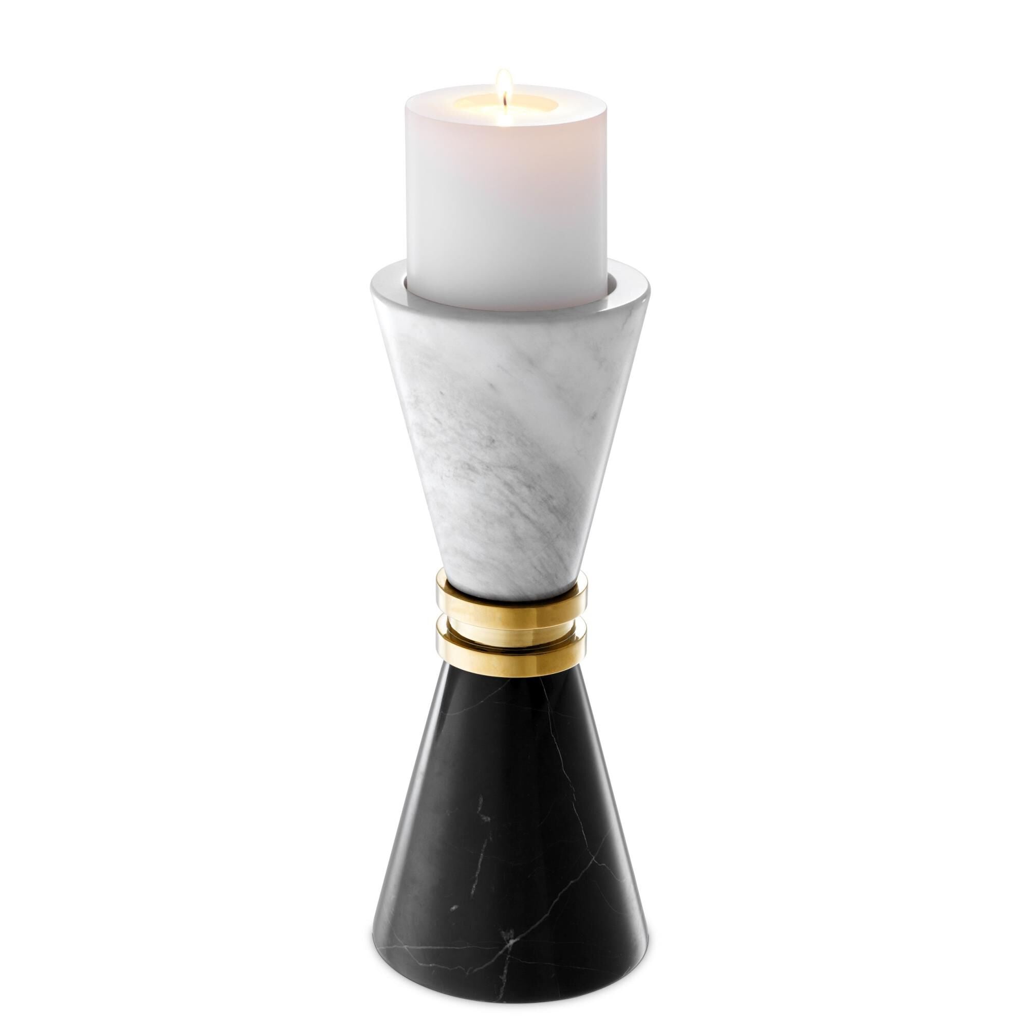 Eichholtz Inspired by an hourglass, the Diabolo Candle Holder can be flipped upside down and used both ways. Candle Holder Diabolo - 112092 - Modern Contemporary