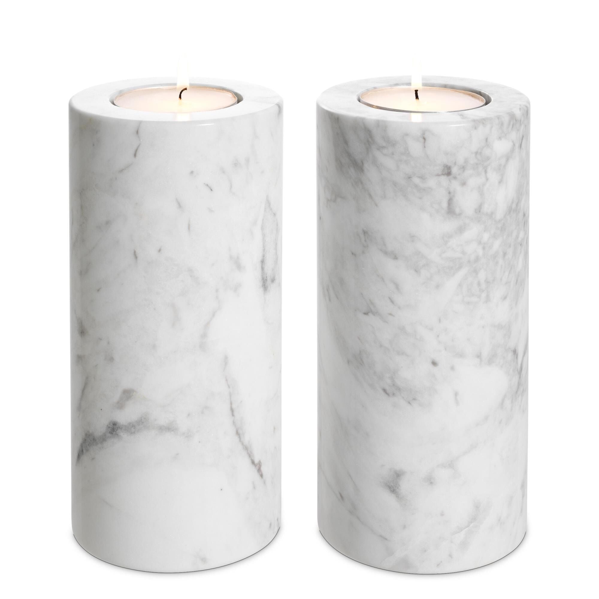 Eichholtz The simple design of the 2-piece set of cylindrical Tobor L Tealight Holders adds refinement to your décor. Candle Holder Tobor L - 112681 - Modern Contemporary