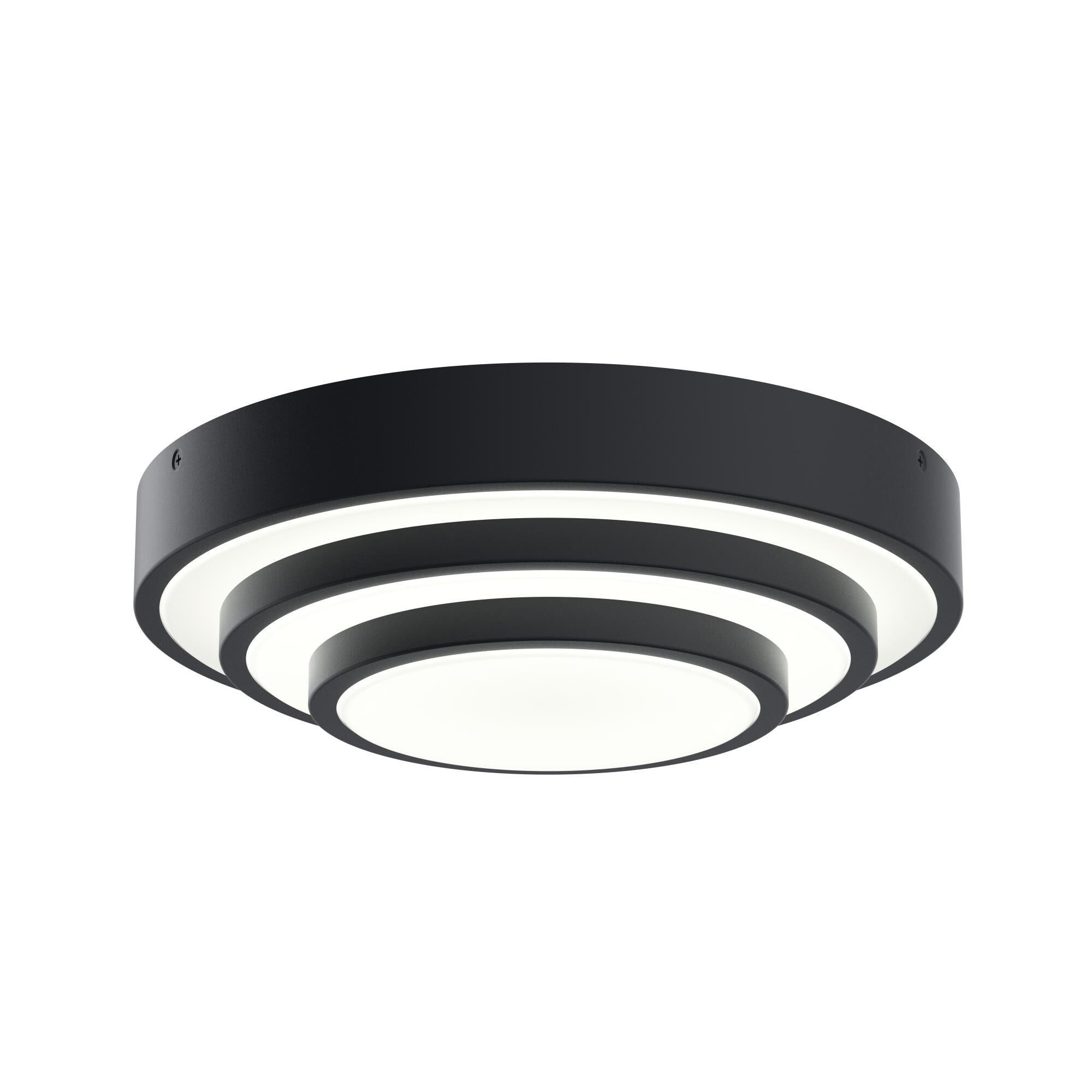 Elan Lighting Dombard 14 Inch 1 Light LED Flush Mount Dombard - 84320MBK - Art Deco