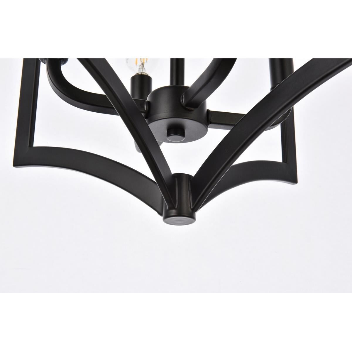 Elegant Lighting Kiera 14 Inch Cage Pendant Kiera - LD7068F14BK - Transitional