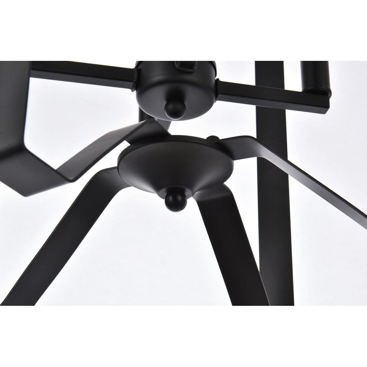 Elegant Lighting Hoffman 14 Inch Cage Pendant Hoffman - LD7072D14BK - Transitional