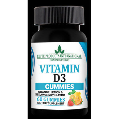 Vitamin D3 Gummies, Orange, Lemon & Strawberry Flavor, 60 ct.