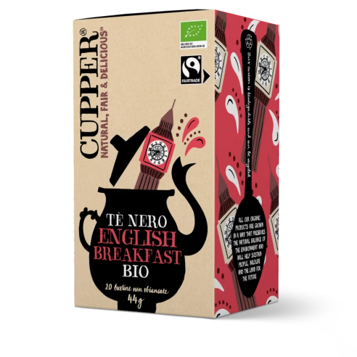 Abafoods srl Anglický snídaňový organický černý čaj Cupper® 44 g
