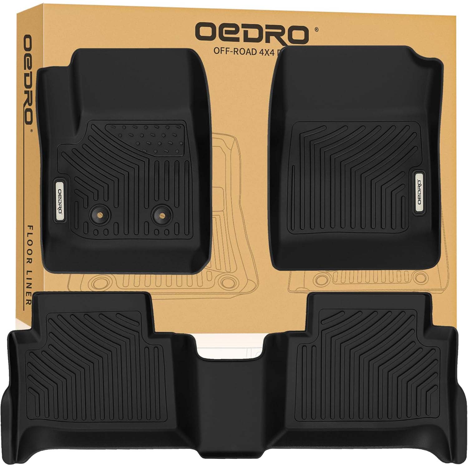 OEDRO Floor Mats for 2015-2022 Chevy Colorado - GMC Canyon Crew Cab