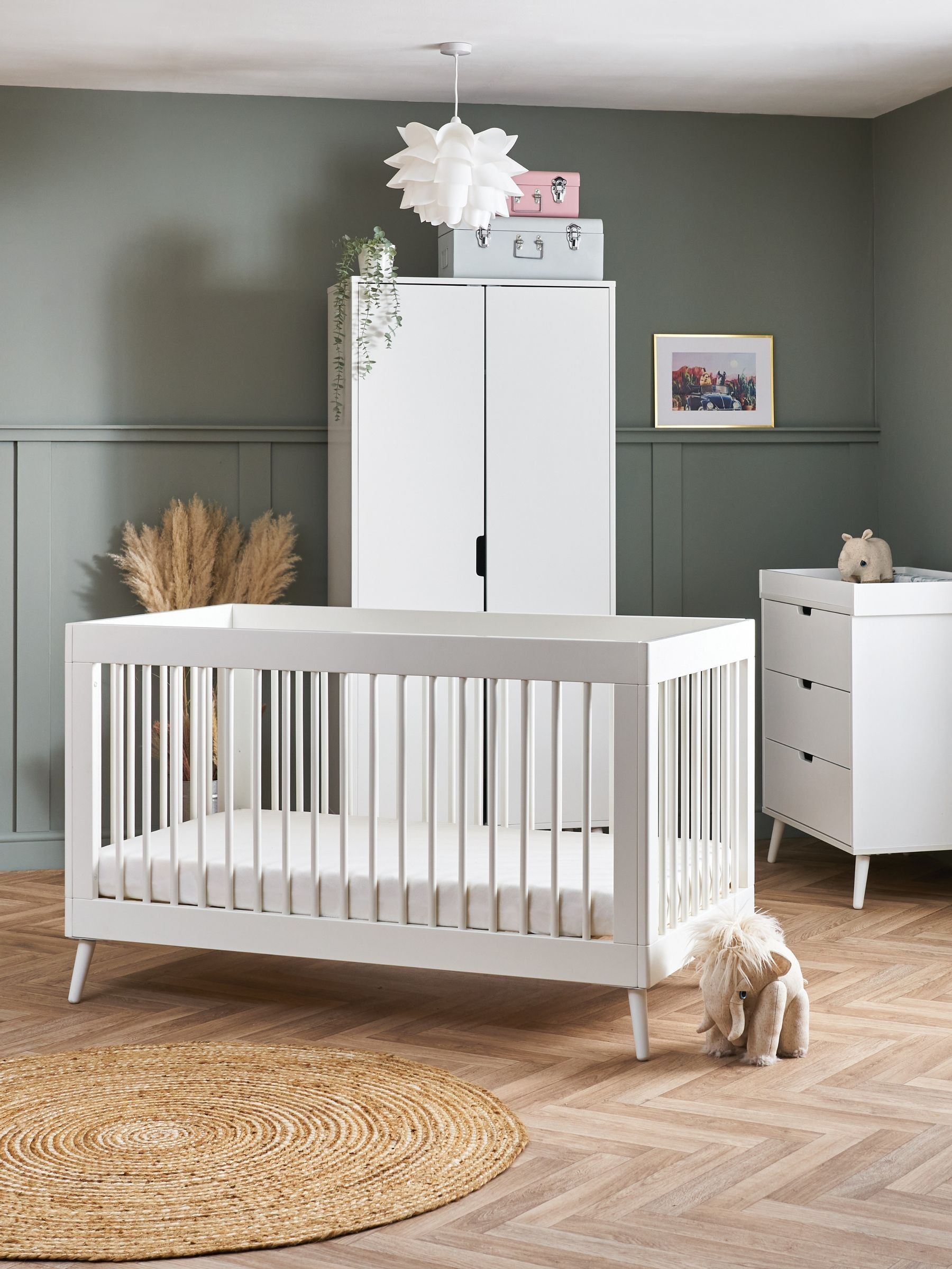 Obaby Nordic White Maya 3 Piece Nursery Furniture Set ONE