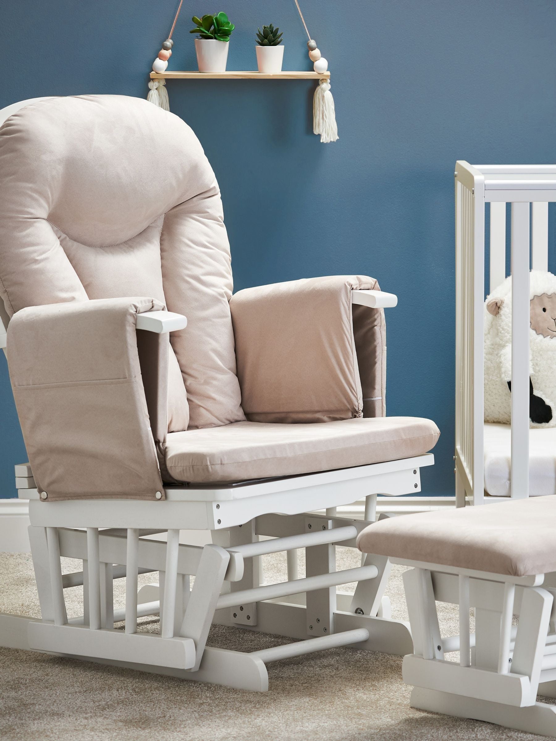 Obaby Sand Reclining Glider Nursing Chair And Stool ONE