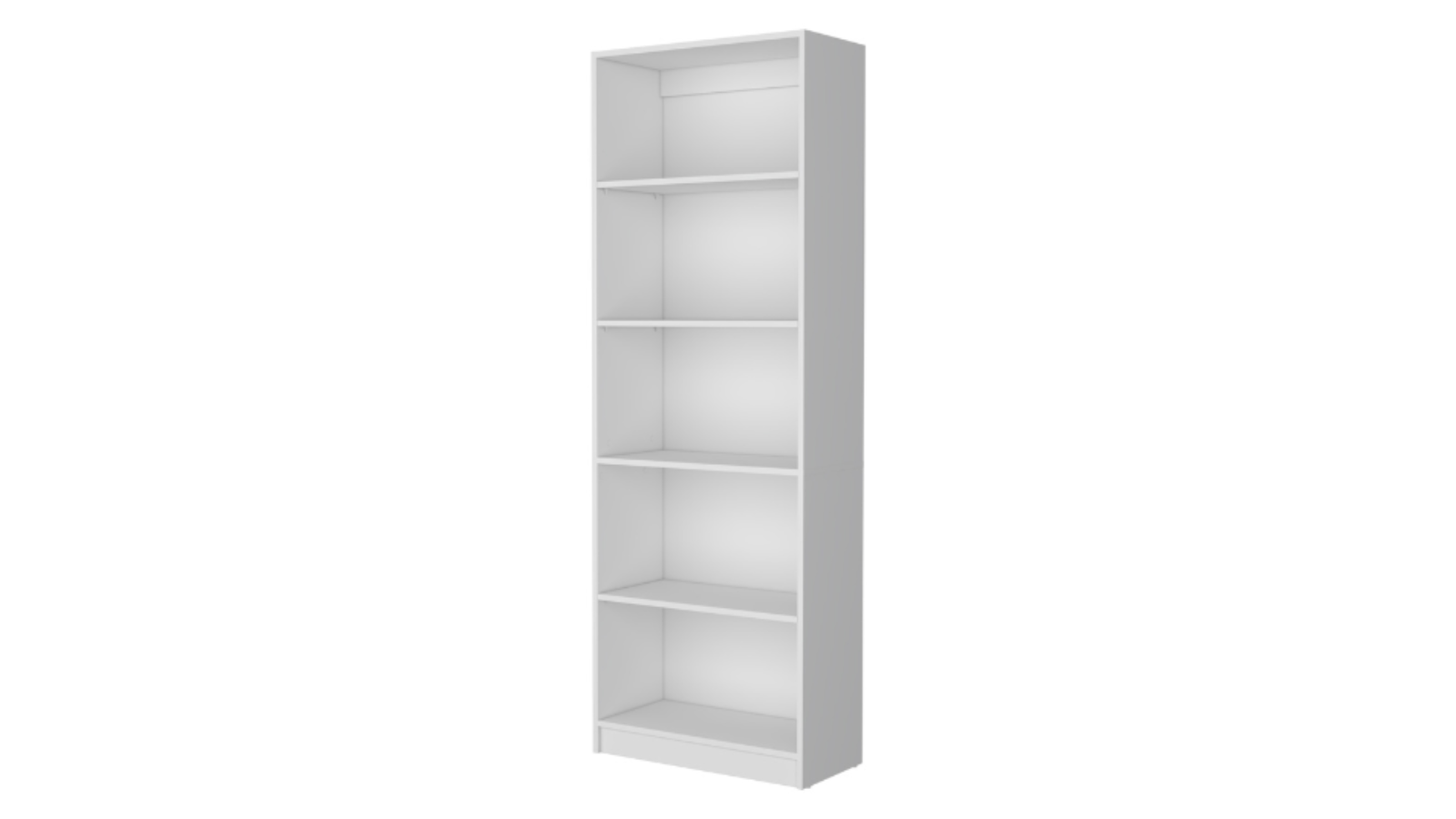 FM FURNITURE Sutton 4 Shelves Bookcase White