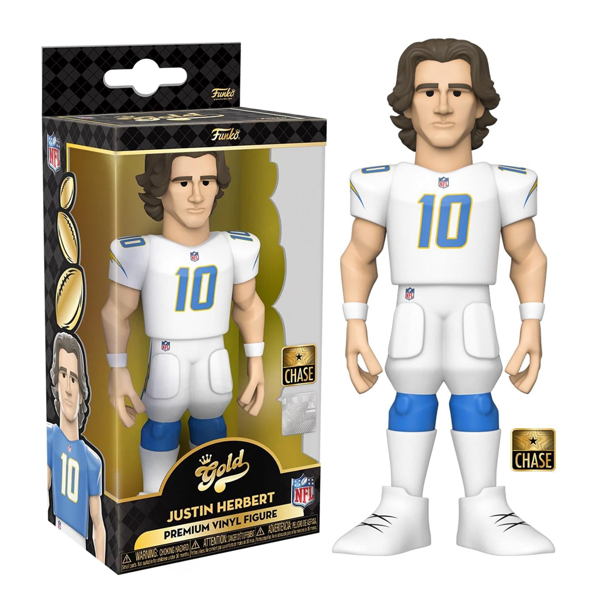 LA Chargers NFL Funko Gold 12 Inch Vinyl Figure | Justin Herbert Chase