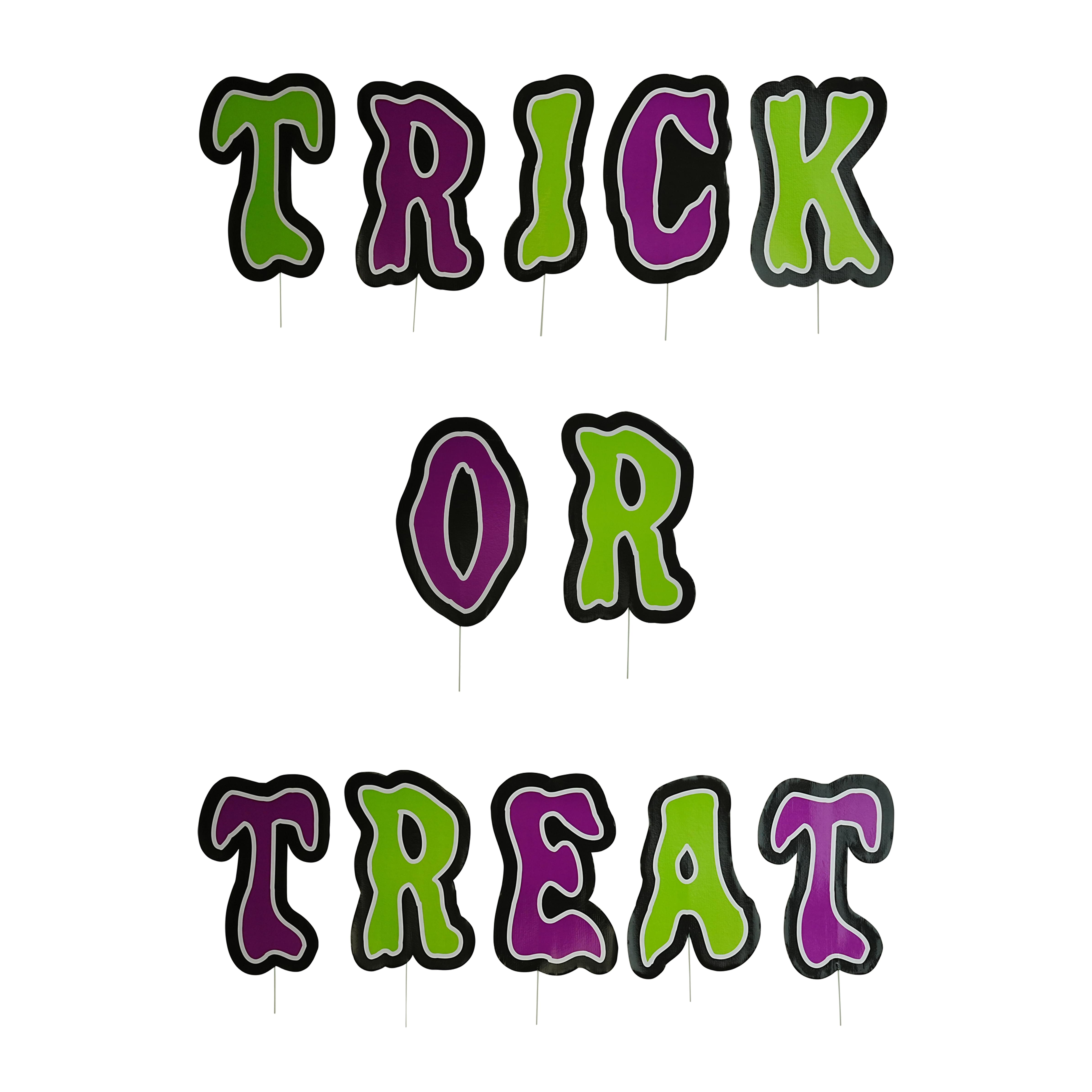 Trick Or Treat 15.75 Inch Letters Halloween Yard Sign