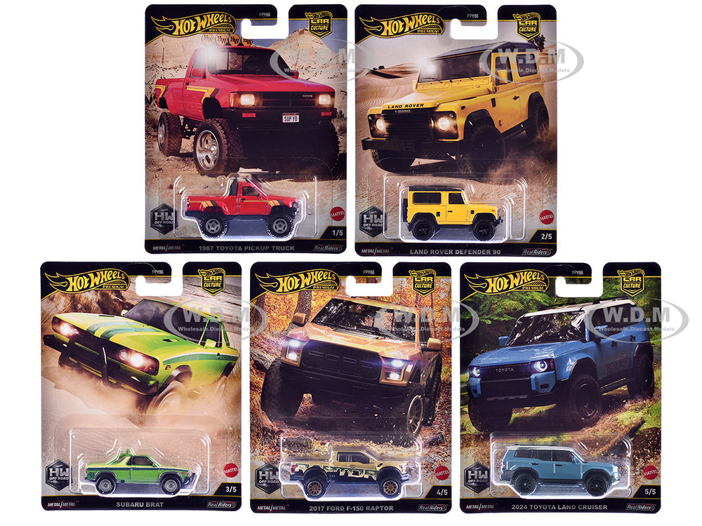 "HW Off Road" 5 piece Set "Car Culture" 2024 Series H Diecast Model Cars by Hot Wheels