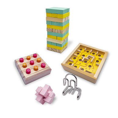 5-in-1 'Build Your Brain' Set with Brain Teasers & Games