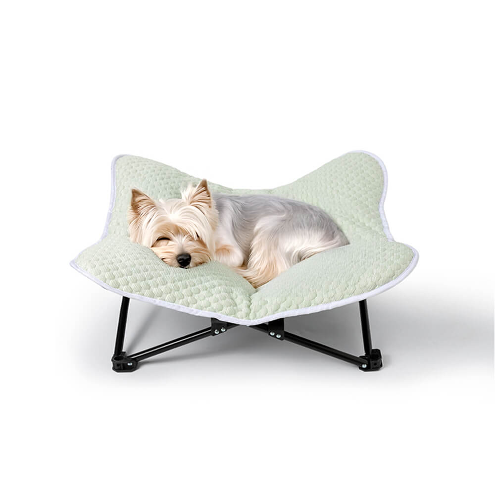 Cooling Breathable Portable Foldable Elevated Dog Bed, Green - L