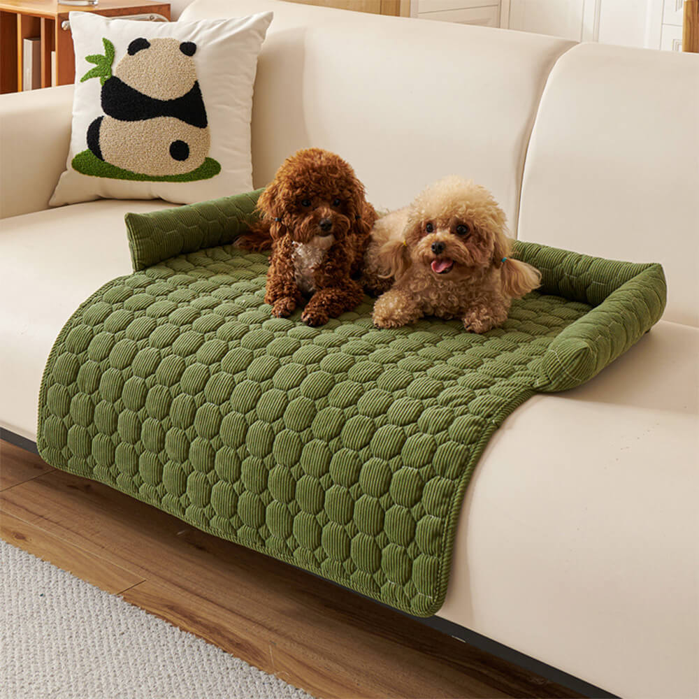Pearl Fleece Ultra-Soft Dog Mat Furniture Protector Cover, Green