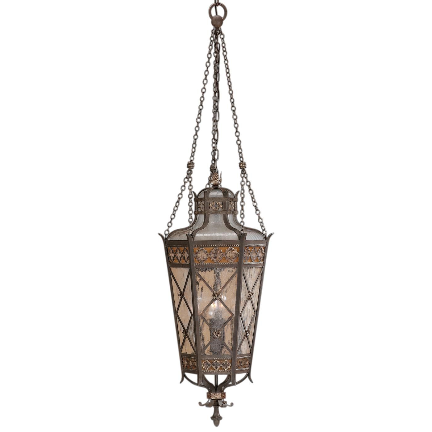 Fine Art Handcrafted Lighting Chateau 49 Inch Tall 4 Light Outdoor Hanging Lantern Chateau - 402582ST - Mediterranean