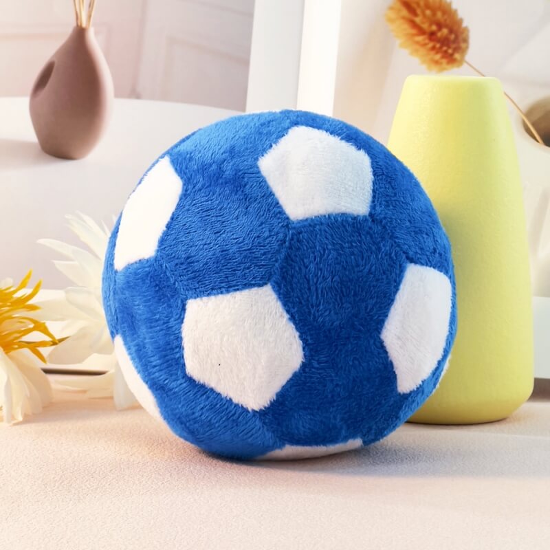 Football Plush Interactive Chew Toy Squeaky Dog Toy, Football